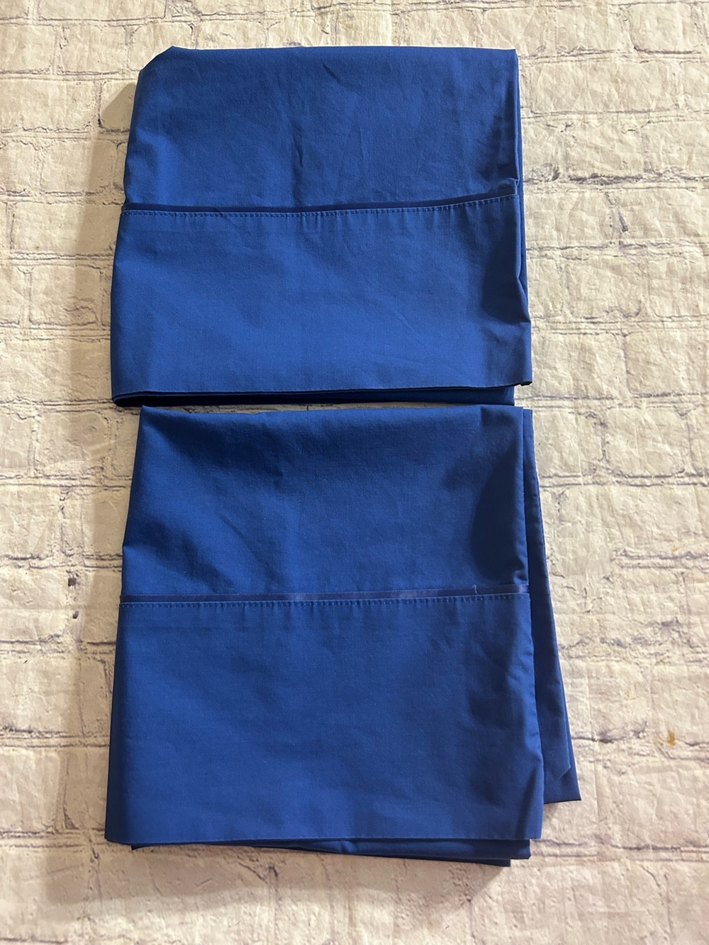 SPRINGMAID VTG COTTON BLEND SET OF (2) ROYAL BLUE COLOR PILLOW CASES USA MADE